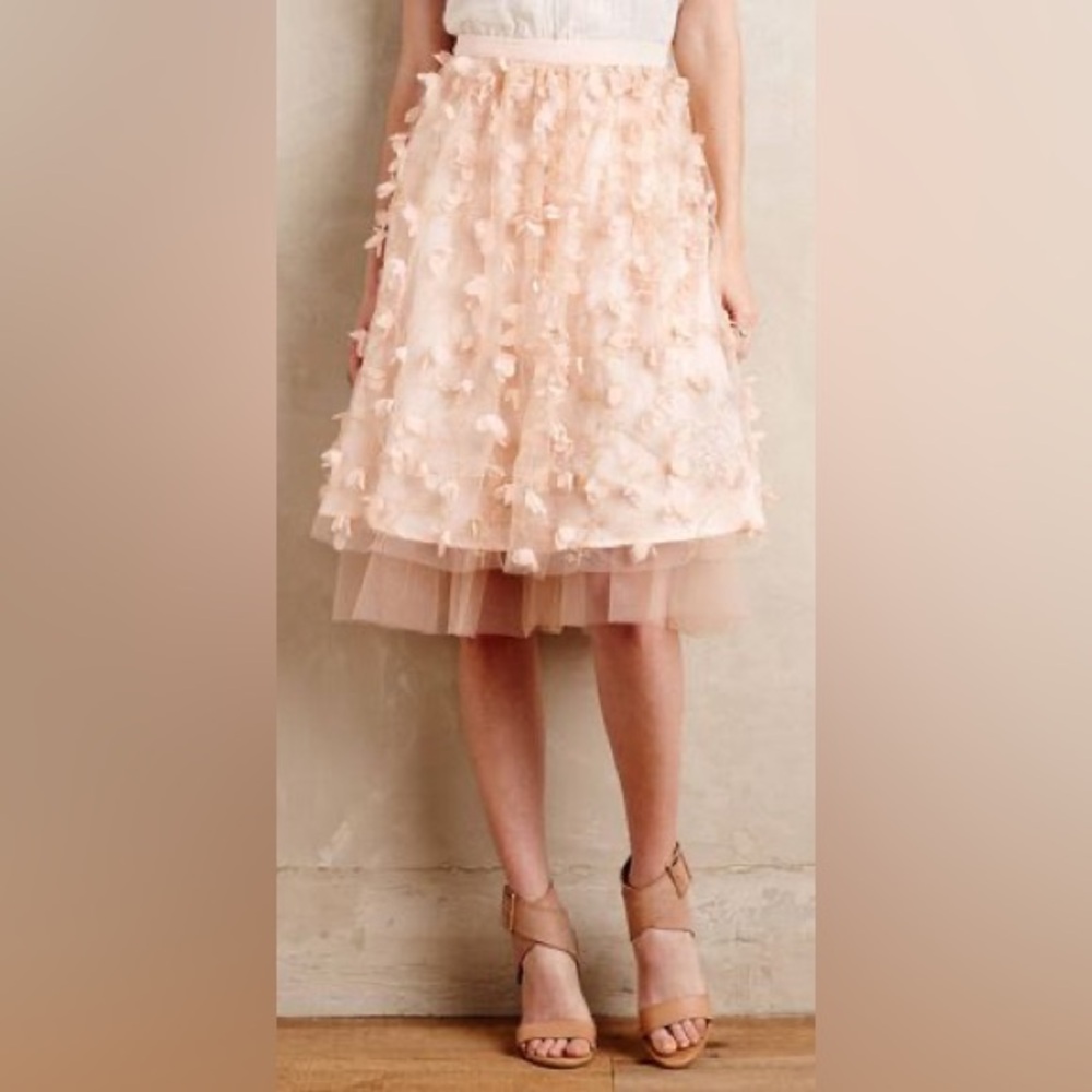 NWT Eva Franco x Anthropologie Flutter Fete Skirt